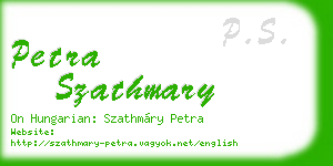 petra szathmary business card
